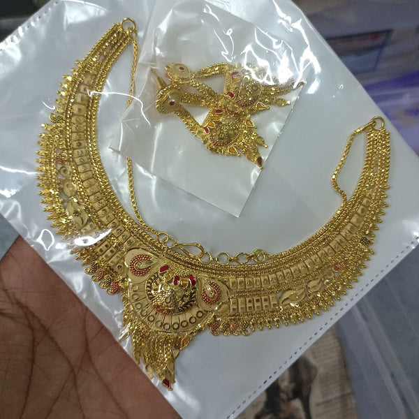 Pari Art Jewellery Forming Gold Necklace Set