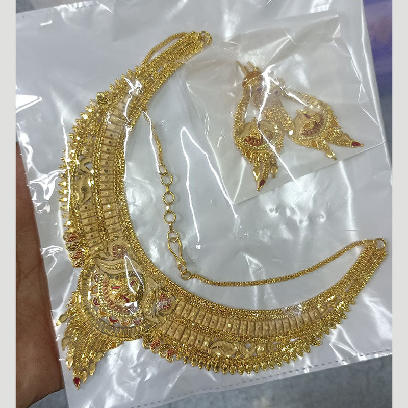 Pari Art Jewellery Forming Gold Necklace Set