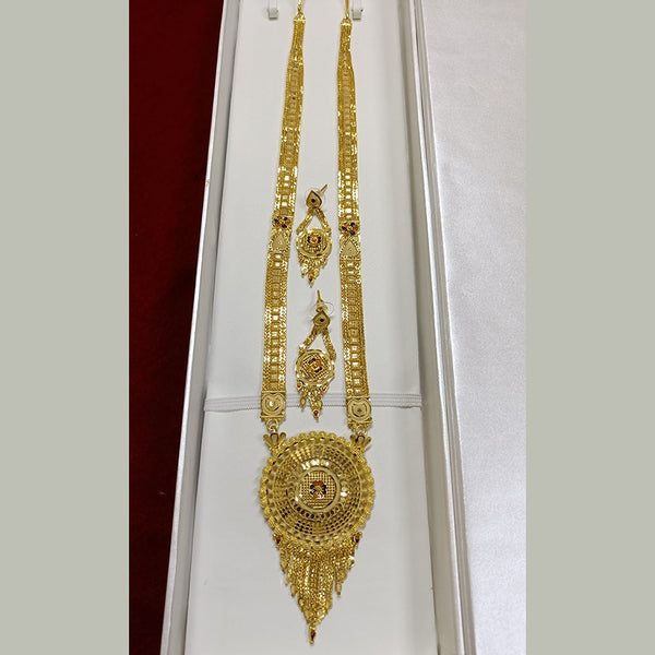 Pari Art Jewellery Forming Gold Plated Long Necklace Set