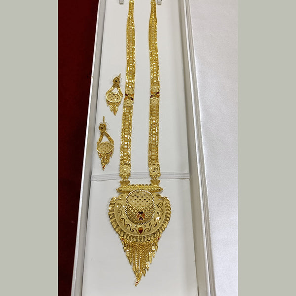 Pari Art Jewellery Forming Gold Plated Long Necklace Set