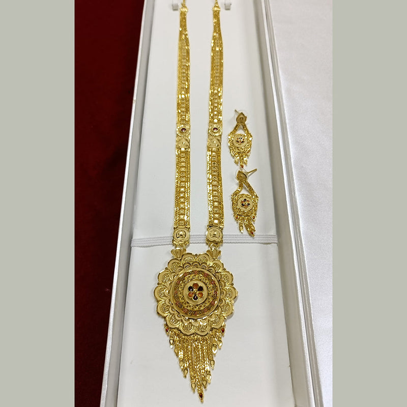 Pari Art Jewellery Forming Gold Plated Long Necklace Set