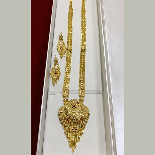 Pari Art Jewellery Forming Gold Plated Long Necklace Set