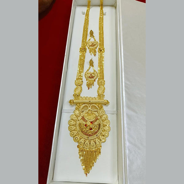 Pari Art Jewellery Forming Gold Plated Long Necklace Set