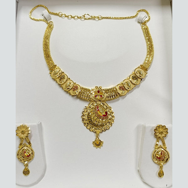 Pari Art Jewellery Forming Gold Plated Necklace Set