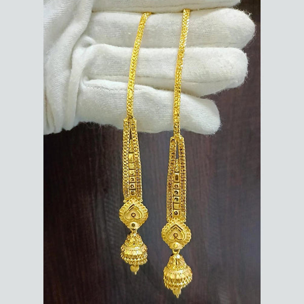 Pari Art Jewellery Gold Forming Gold Plated Jhumki Earrings