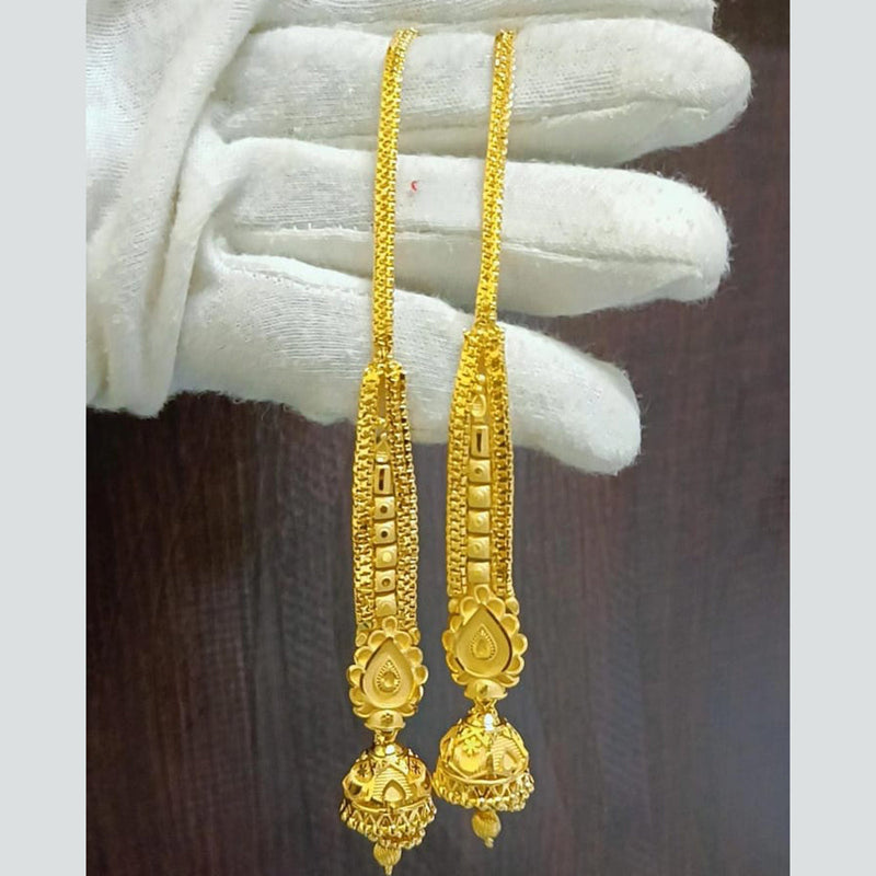 Pari Art Jewellery Gold Forming Gold Plated Jhumki Earrings