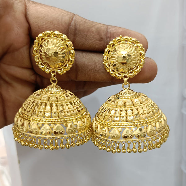 Pari Art Jewellery Gold Forming Gold Plated Jhumki Earrings