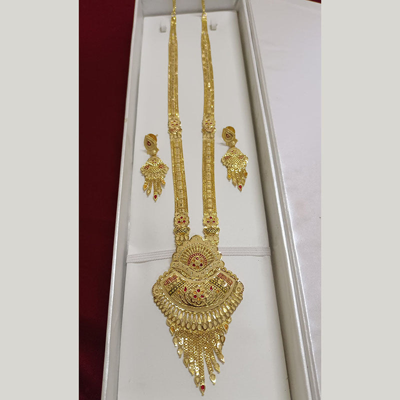 Pari Art Jewellery Forming Gold Plated Long Necklace Set