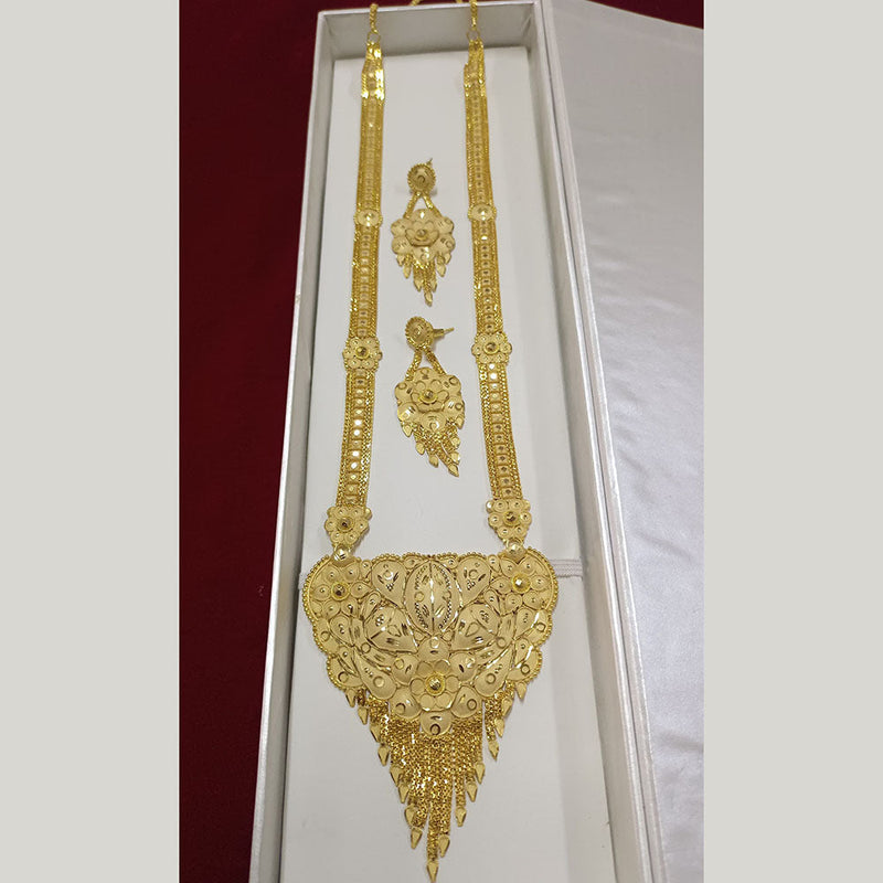 Pari Art Jewellery Forming Gold Plated Long Necklace Set