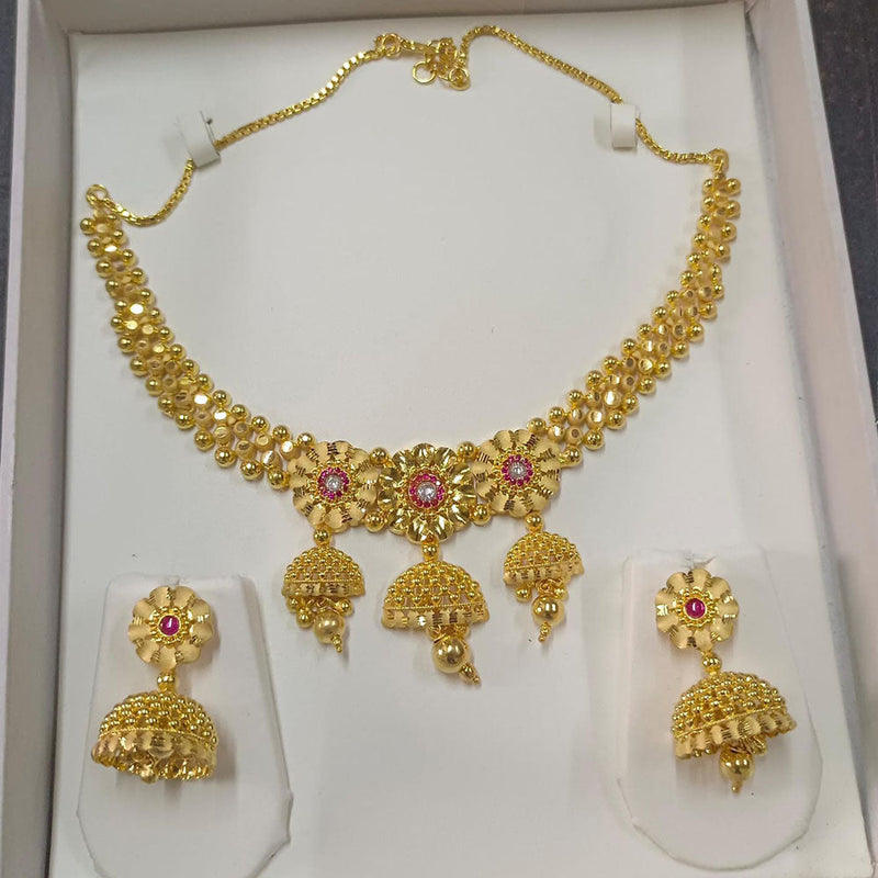 Pari Art Jewellery Forming Gold Plated Necklace Set