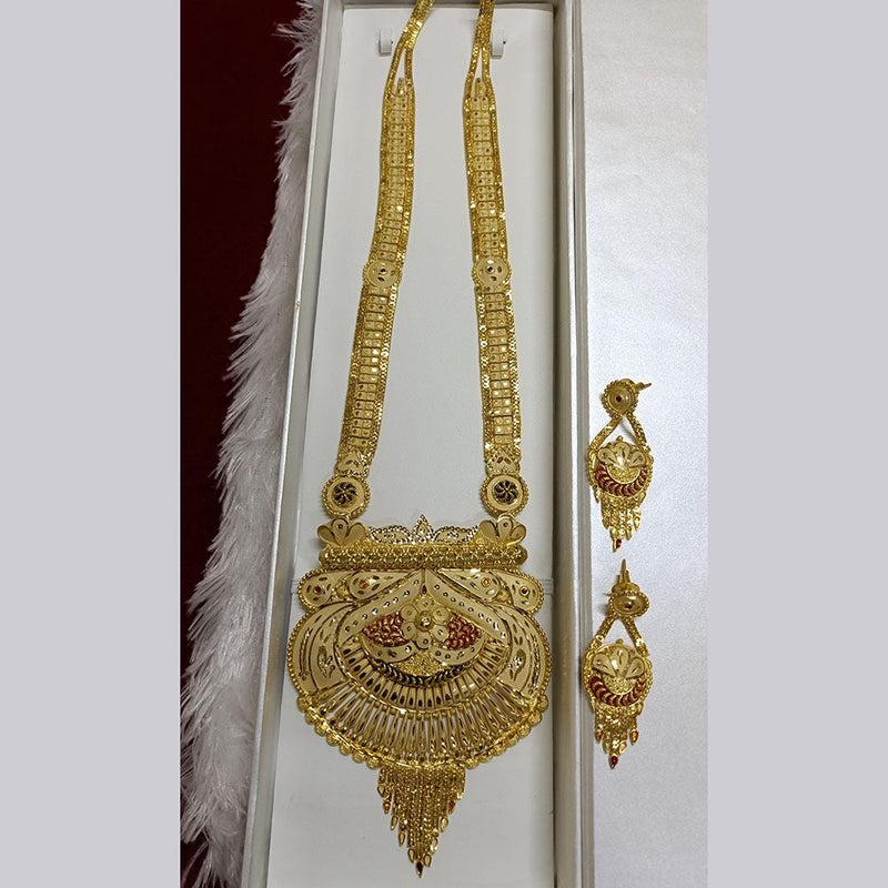 Pari Art Jewellery Forming Gold Plated Long Necklace Set