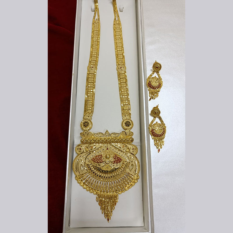 Pari Art Jewellery Forming Gold Plated Long Necklace Set