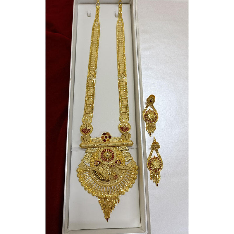 Pari Art Jewellery Forming Gold Plated Long Necklace Set