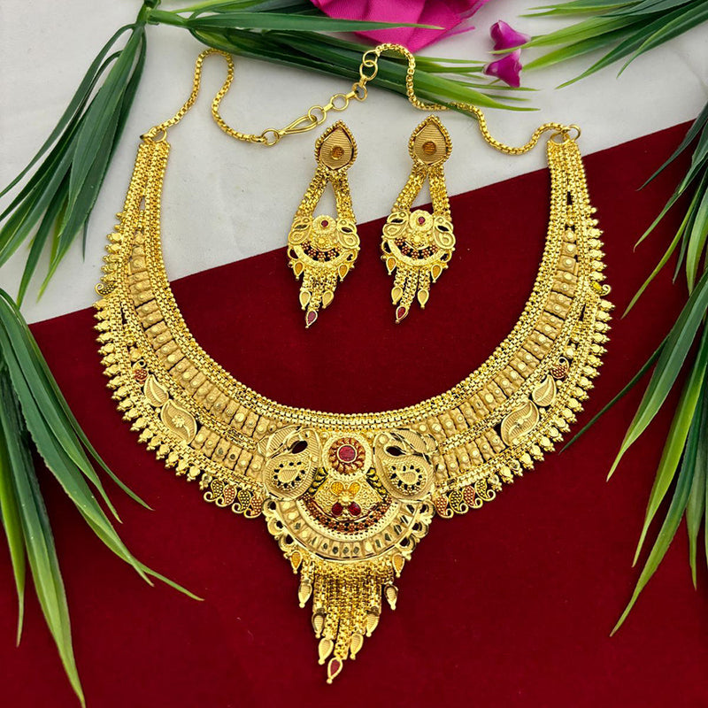 Pari Art Jewellery Forming Gold Plated Necklace Set