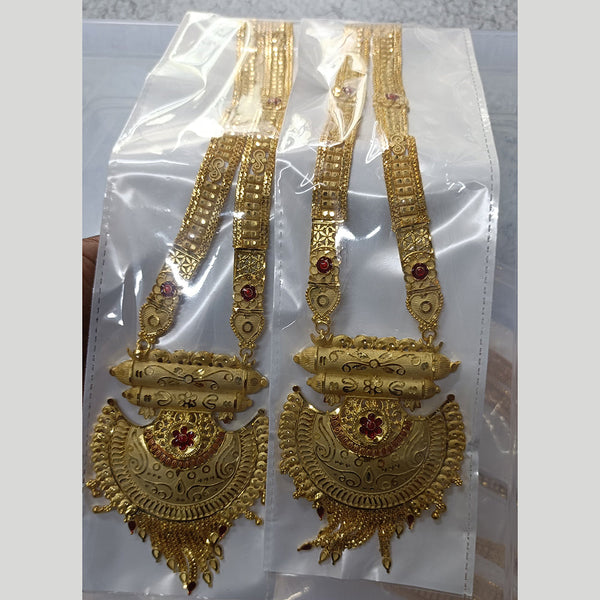 Pari Art Jewellery Forming Gold Plated Long Necklace Set (1 Piece Only)