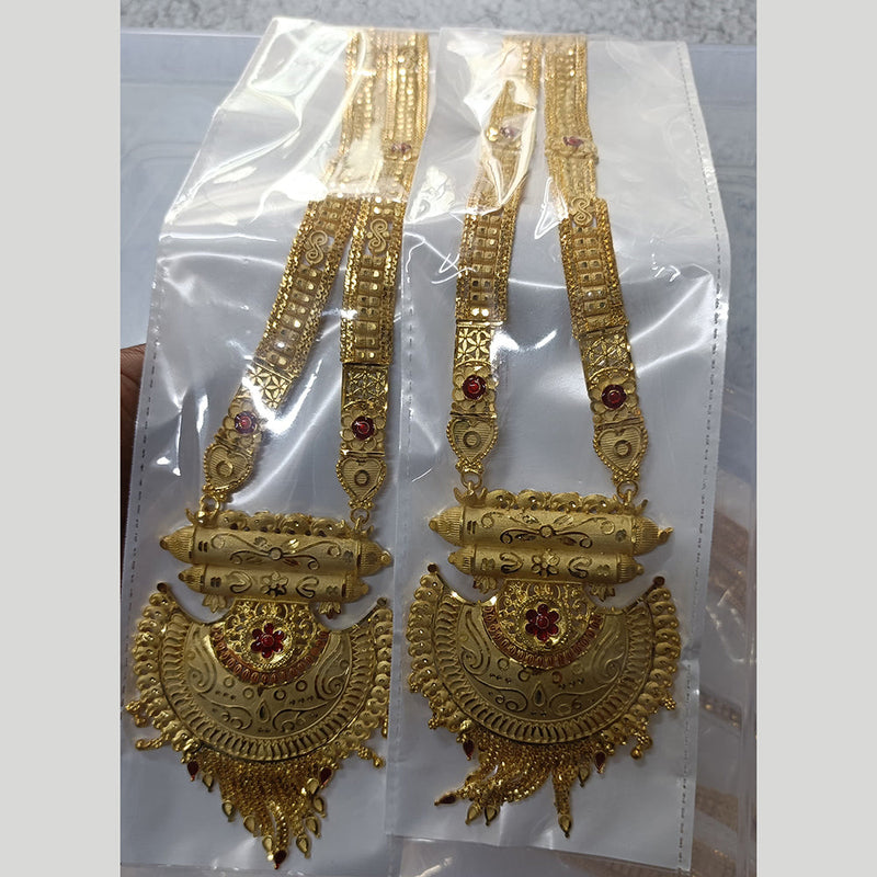 Pari Art Jewellery Forming Gold Plated Long Necklace Set (1 Piece Only)