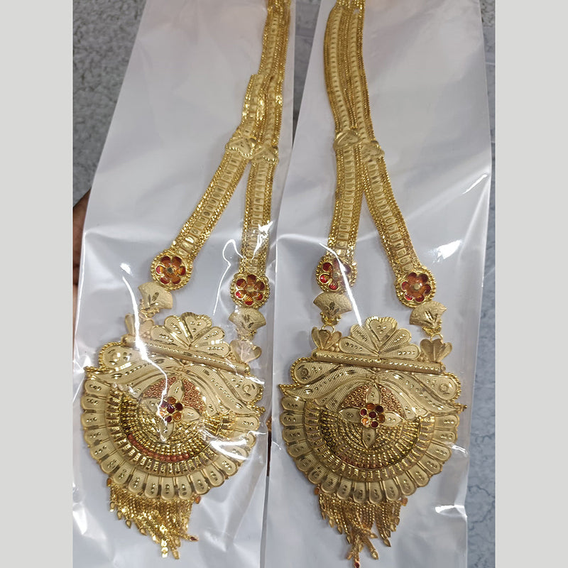 Pari Art Jewellery Forming Gold Plated Long Necklace Set (1 Piece Only)