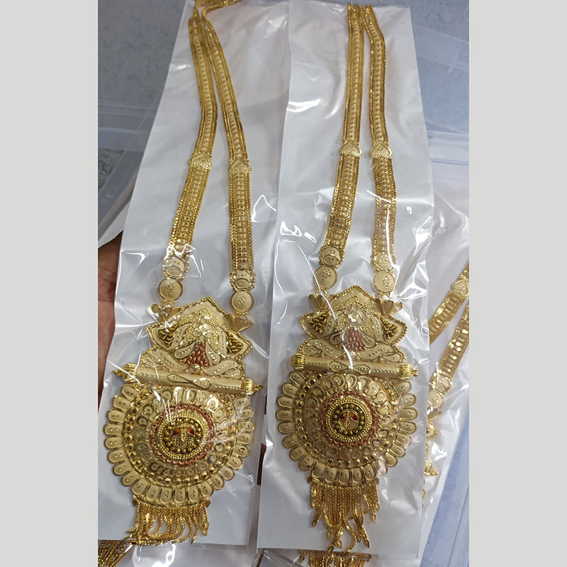 Pari Art Jewellery Forming Gold Plated Long Necklace Set (1 Piece Only)