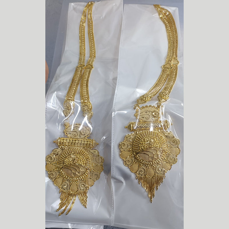 Pari Art Jewellery Forming Gold Plated Long Necklace Set (1 Piece Only)