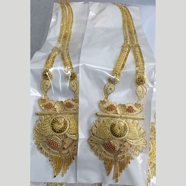 Pari Art Jewellery Forming Gold Plated Long Necklace Set (1 Piece Only)