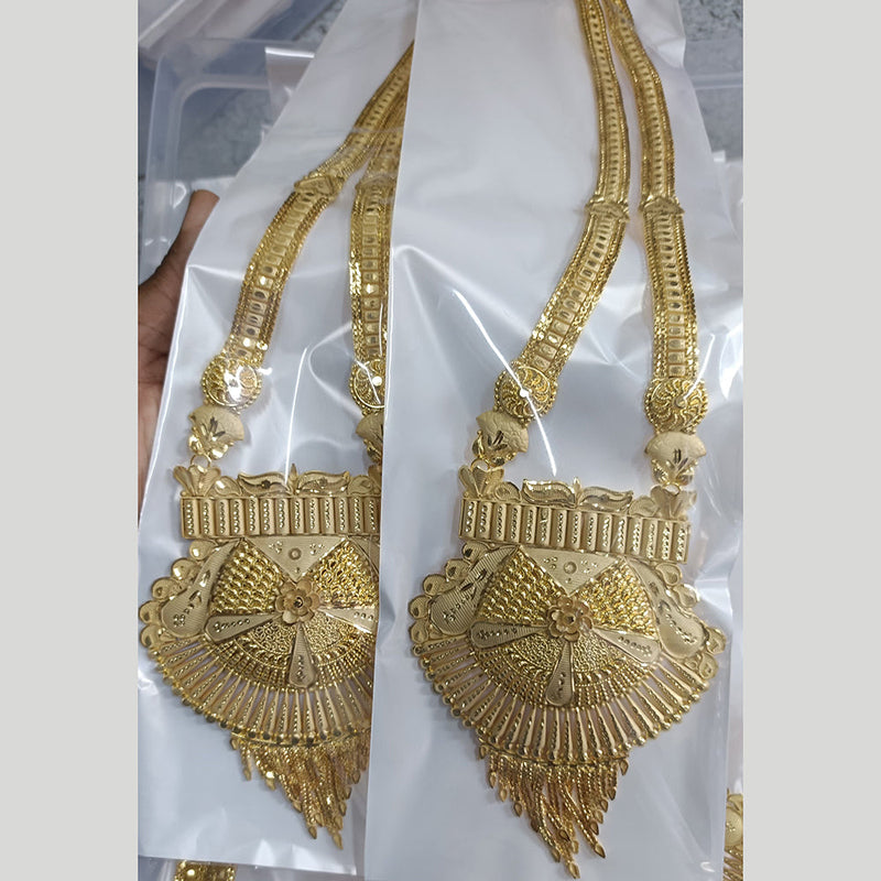 Pari Art Jewellery Forming Gold Plated Long Necklace Set (1 Piece Only)