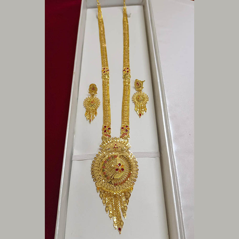 Pari Art Jewellery Forming Gold Plated Long Necklace Set