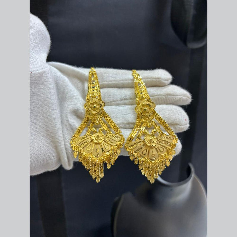 Pari Art Jewellery Gold Forming Dangler Earrings