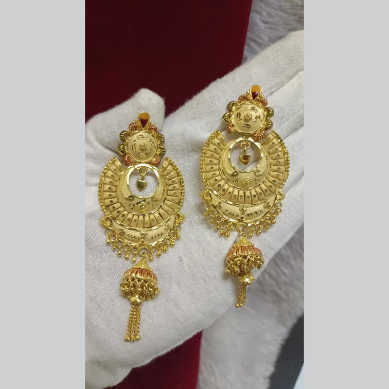 Pari Art Jewellery Gold Forming Jhumki Earrings