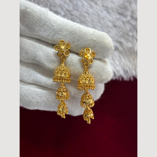 Pari Art Jewellery Gold Forming Jhumki Earrings