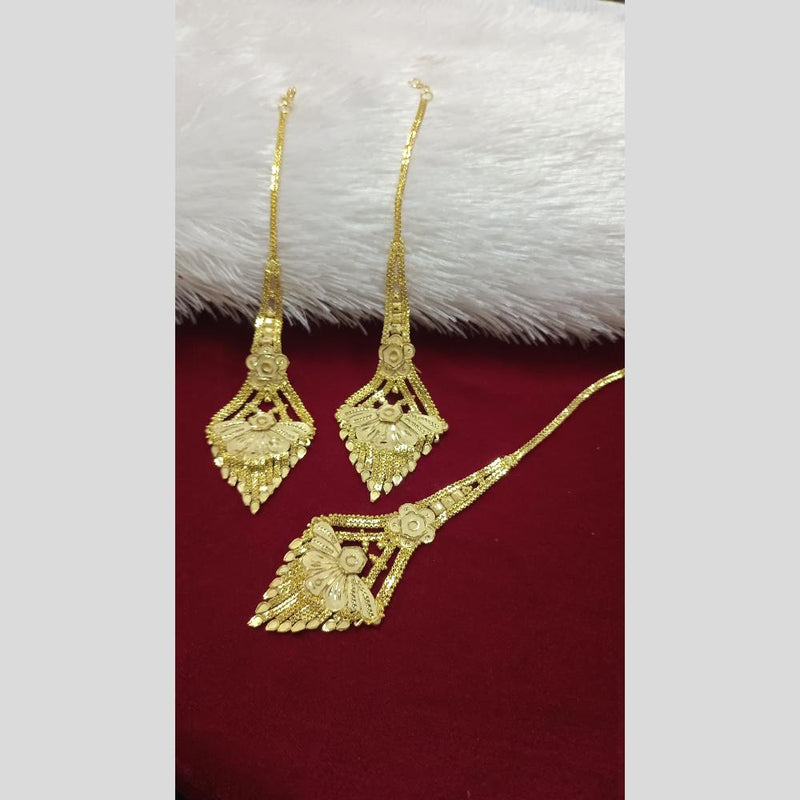 Pari Art Jewellery Forming Dangler Earrings With Maangtikka