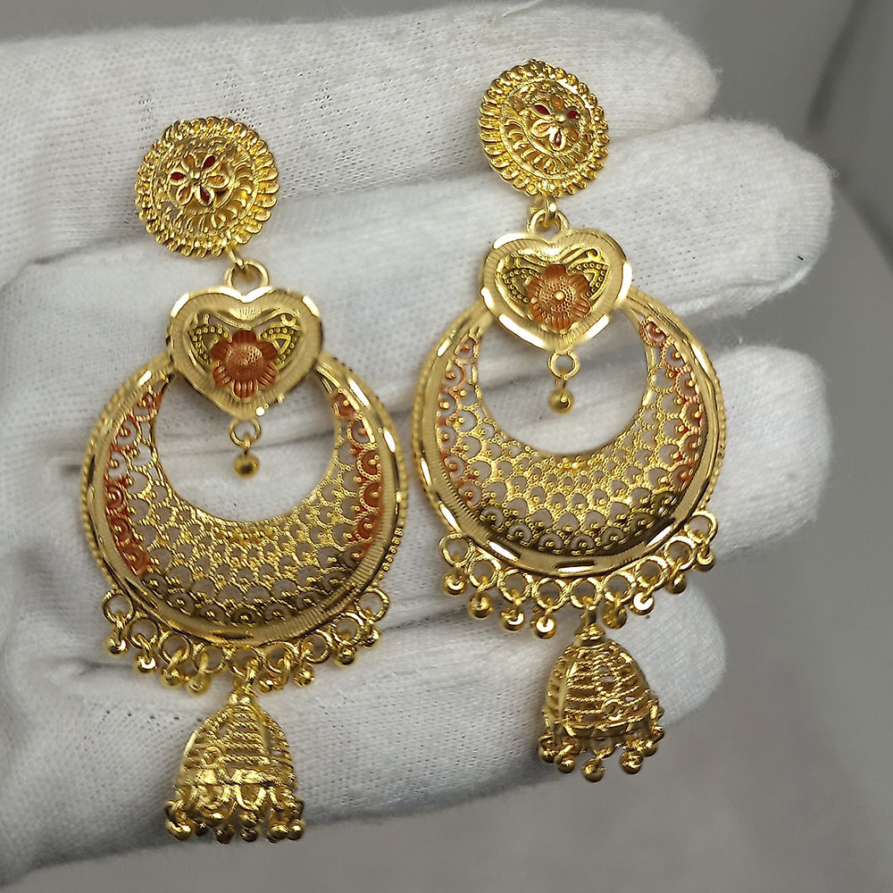 Pari Art Jewellery Gold Forming Jhumki Earrings