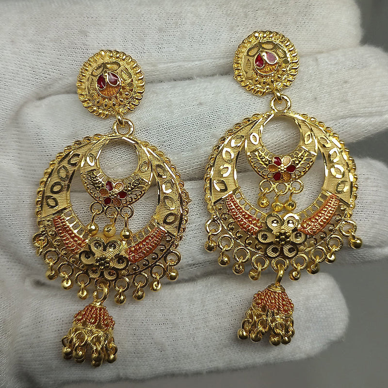 Pari Art Jewellery Gold Forming Jhumki Earrings