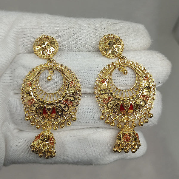 Pari Art Jewellery Gold Forming Jhumki Earrings