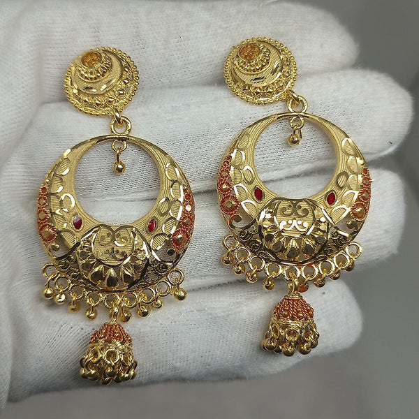 Pari Art Jewellery Gold Forming Jhumki Earrings