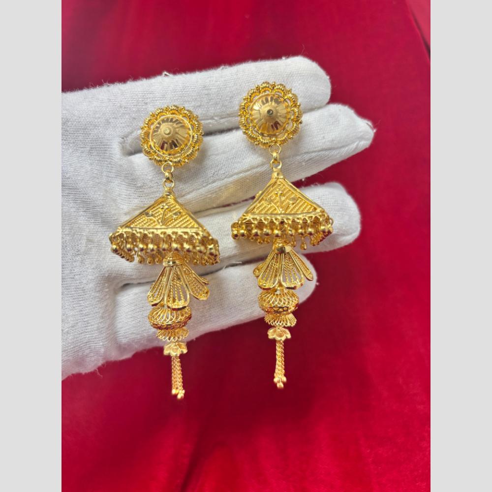 Pari Art Jewellery Gold Forming Jhumki Earrings