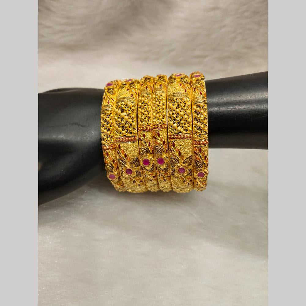 Pari Art Jewellery Forming Pota Stone Bangles Set