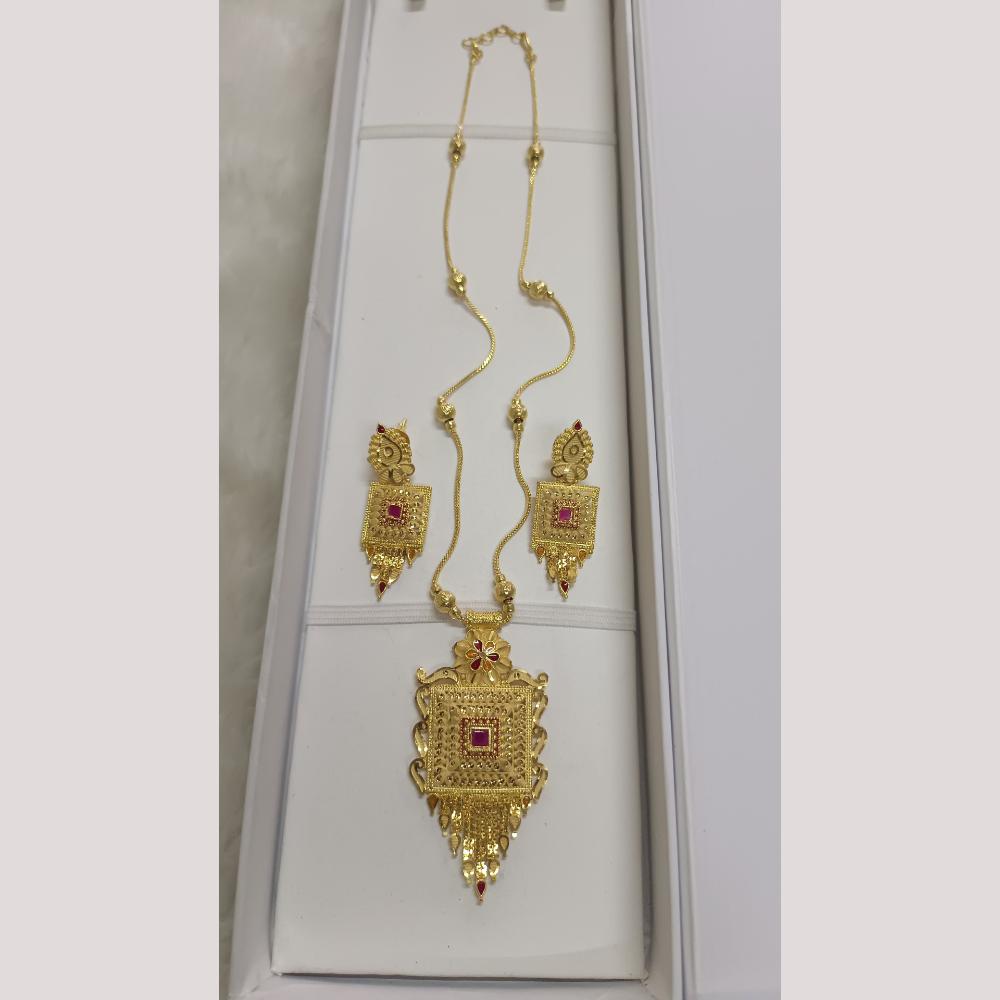 Pari Art Jewellery Forming Gold Necklace Set