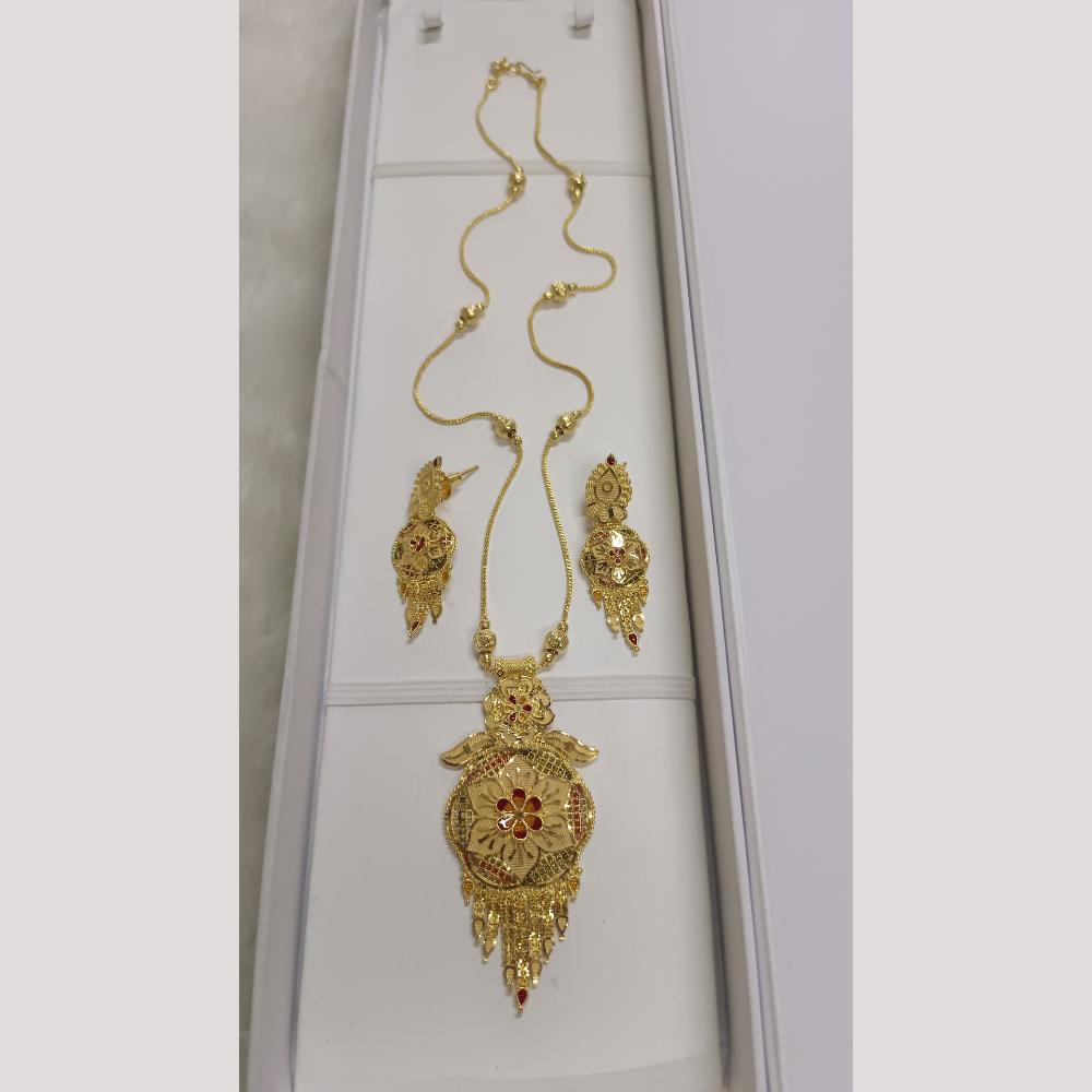 Pari Art Jewellery Forming Gold Necklace Set