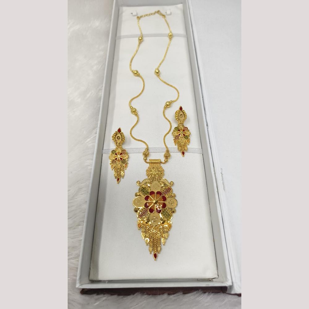 Pari Art Jewellery Forming Gold Necklace Set