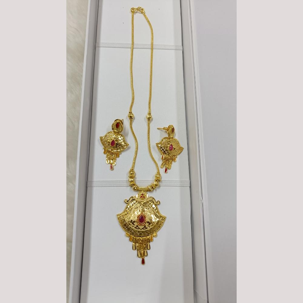 Pari Art Jewellery Forming Gold Necklace Set