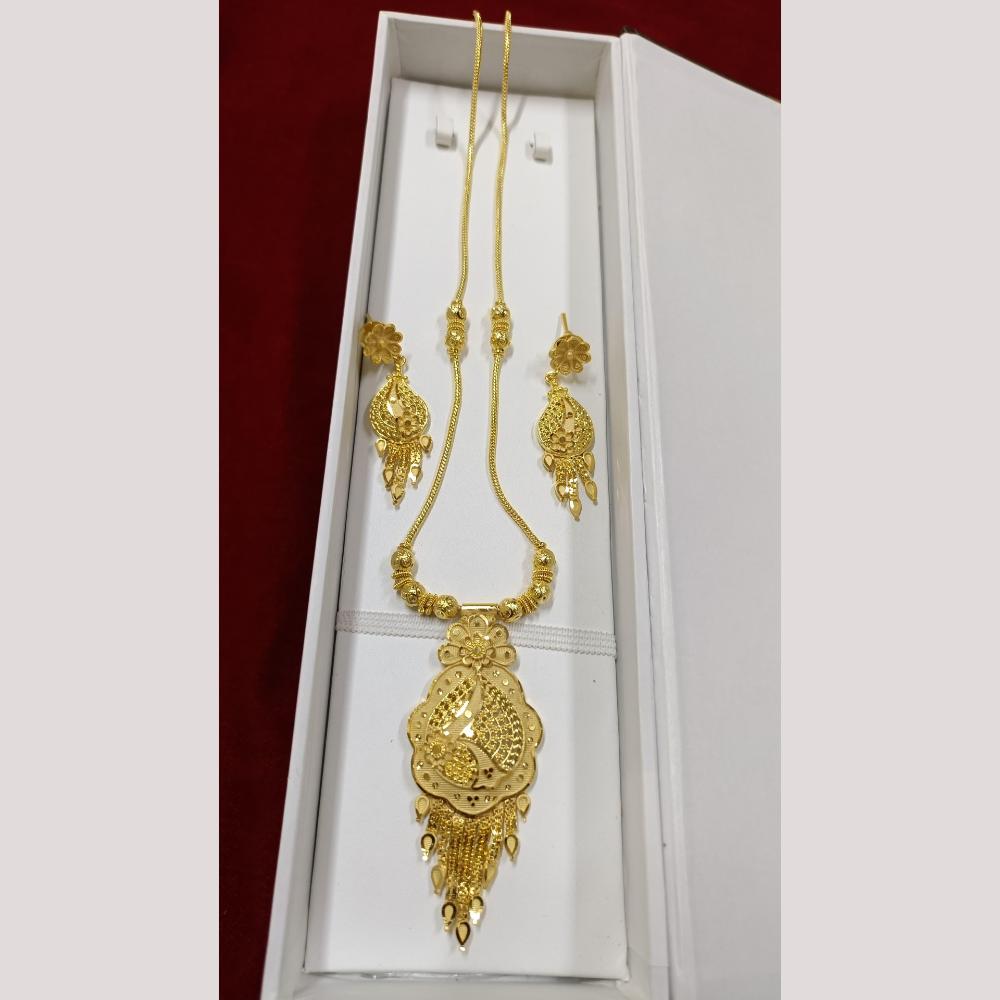 Pari Art Jewellery  Gold Plated Necklace Set for Festive Wear