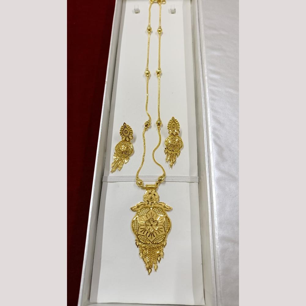 Pari Art Jewellery Stylish Forming Gold Necklace Set
