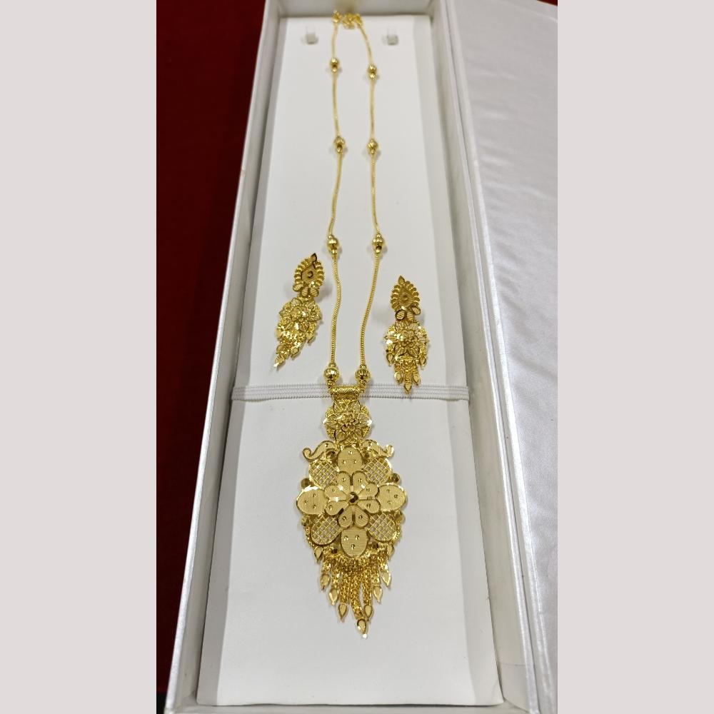 Pari Art Jewellery Traditional Forming Gold Necklace Set