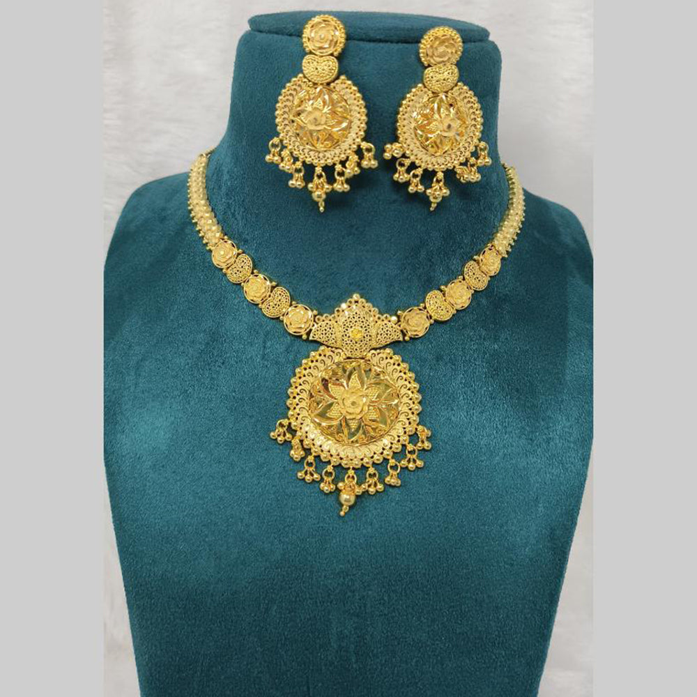 Pari Art Jewellery Ethnic Gold Look Choker Necklace Set