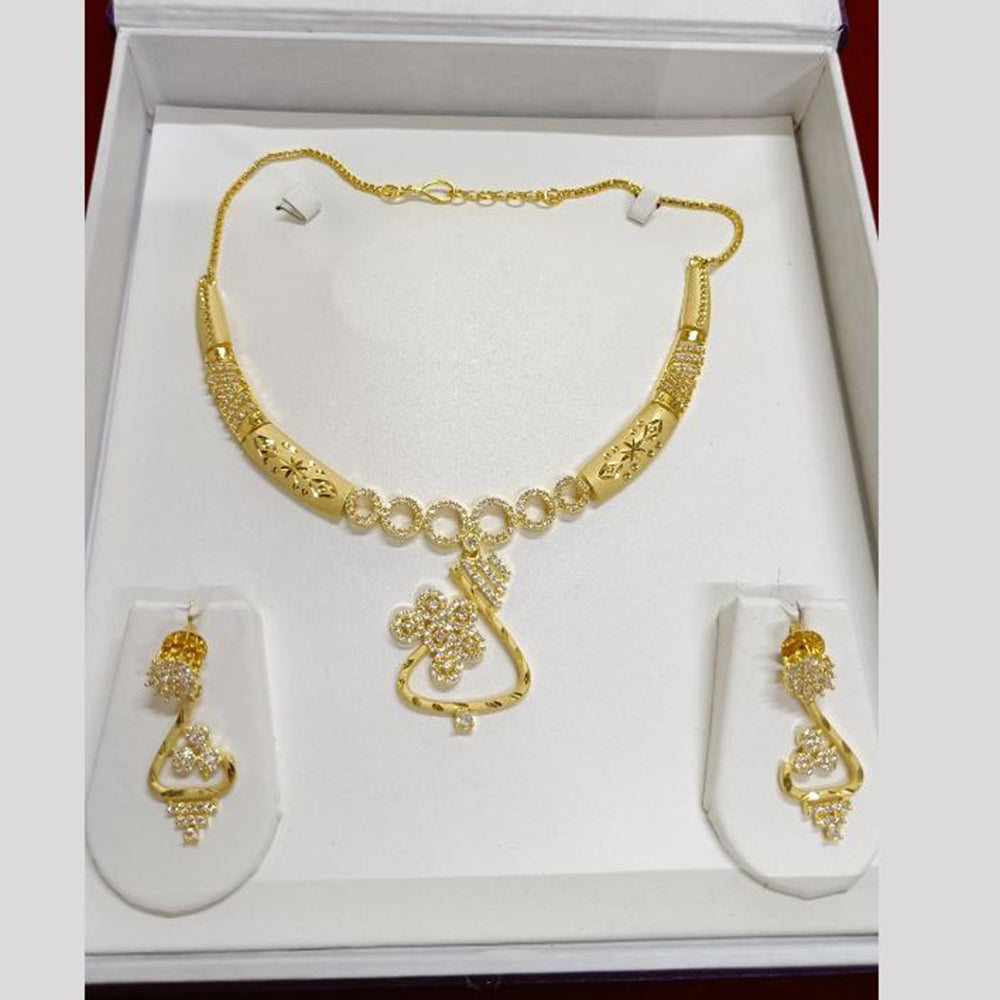 Pari Art Jewellery Designer Forming Gold Plated Necklace Set