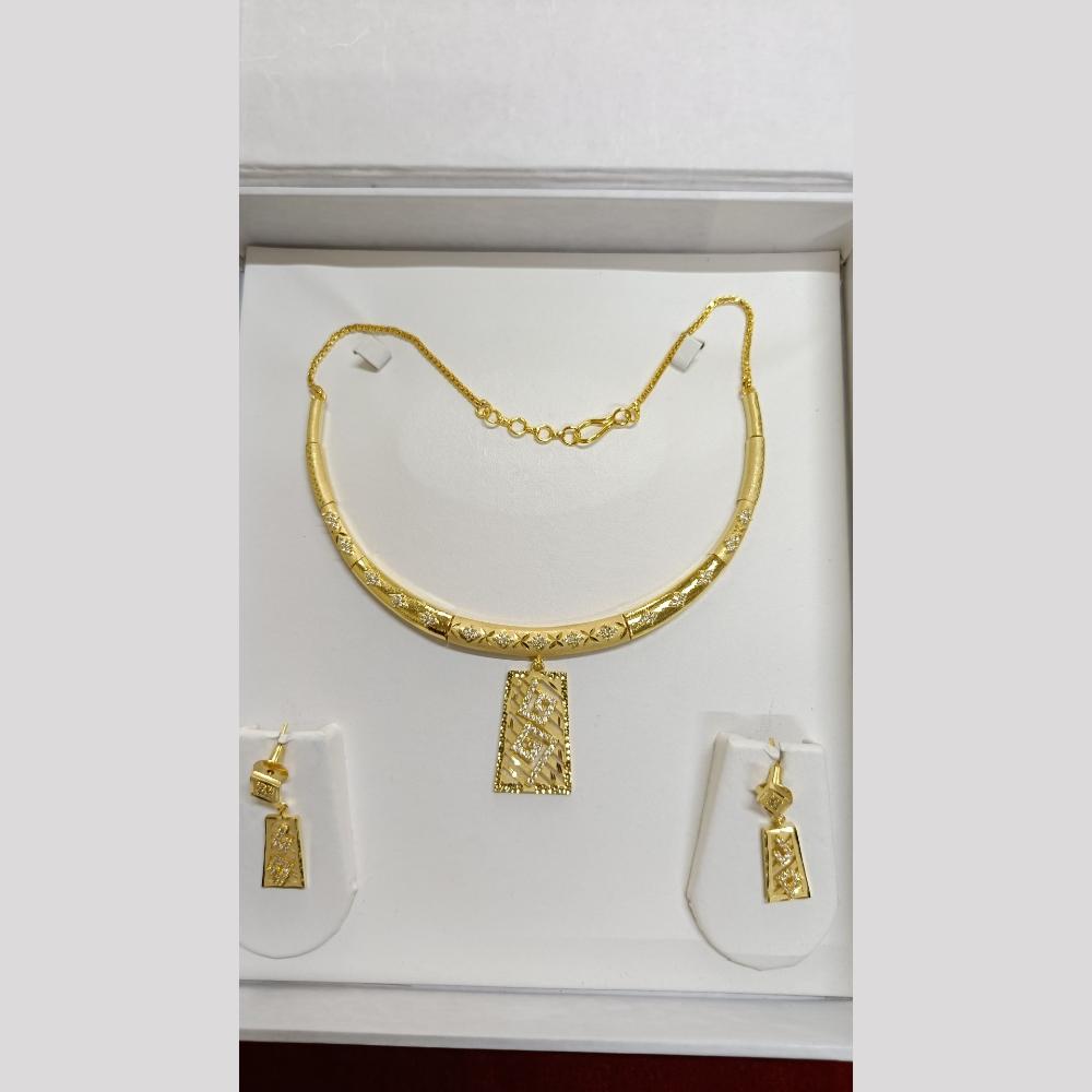 Pari Art Jewellery Designer Forming Gold Plated Necklace Set