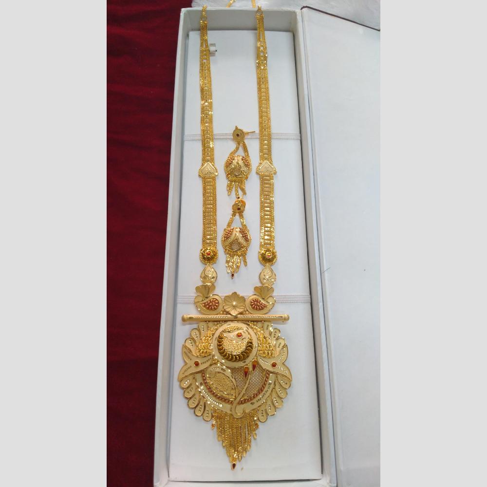 Pari Art Jewellery Designer Gold Plated Long Necklace Set