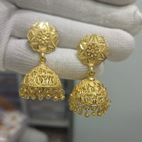 Pari Art Jewellery Royal Bloom Forming Gold Jhumki Earrings