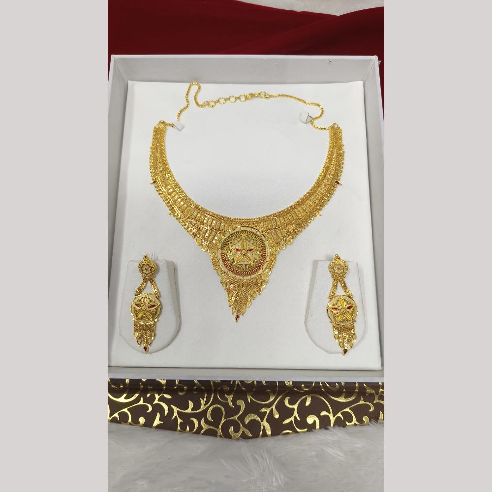 Pari Art Jewellery Glamorous Flower Forming Jewellery Necklace Set