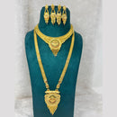 Pari Art Jewellery Meenakari Mirage Trendy Forming Gold Double Necklace Set 